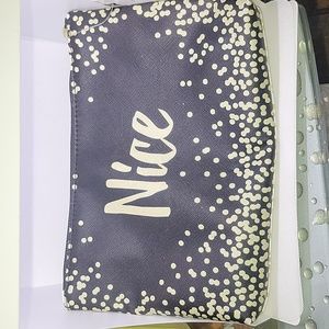 🌴 Makeup Bag Clutch Purse Naughty Nice Zippered